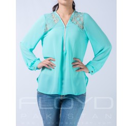 T5118-121_NET TOP ZIPPER MINT